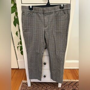 Banana Republic size 10 women’s gray plaid Sloan pants workwear ankle length